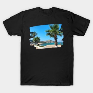 Beautiful photography of ocean waves and sunset sky landscape Aegean sea nature lovers T-Shirt